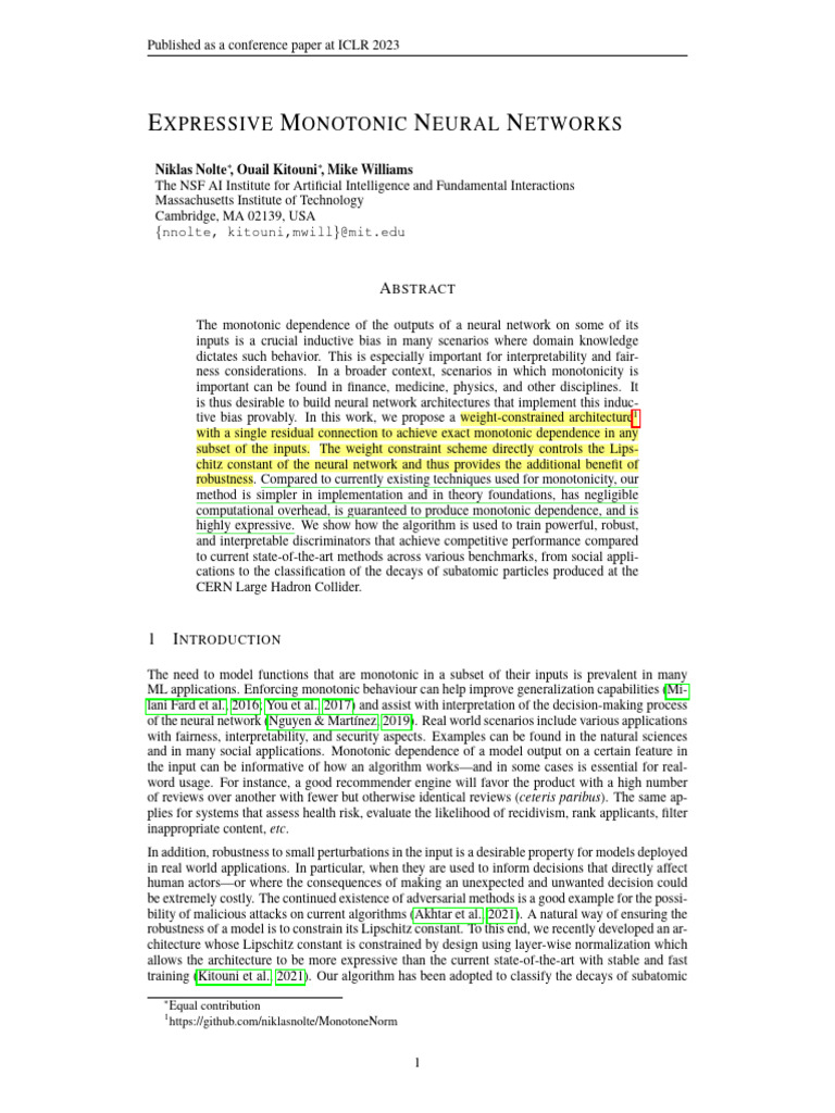Monotonic Neural Network Architecture | PDF | Monotonic Function ...