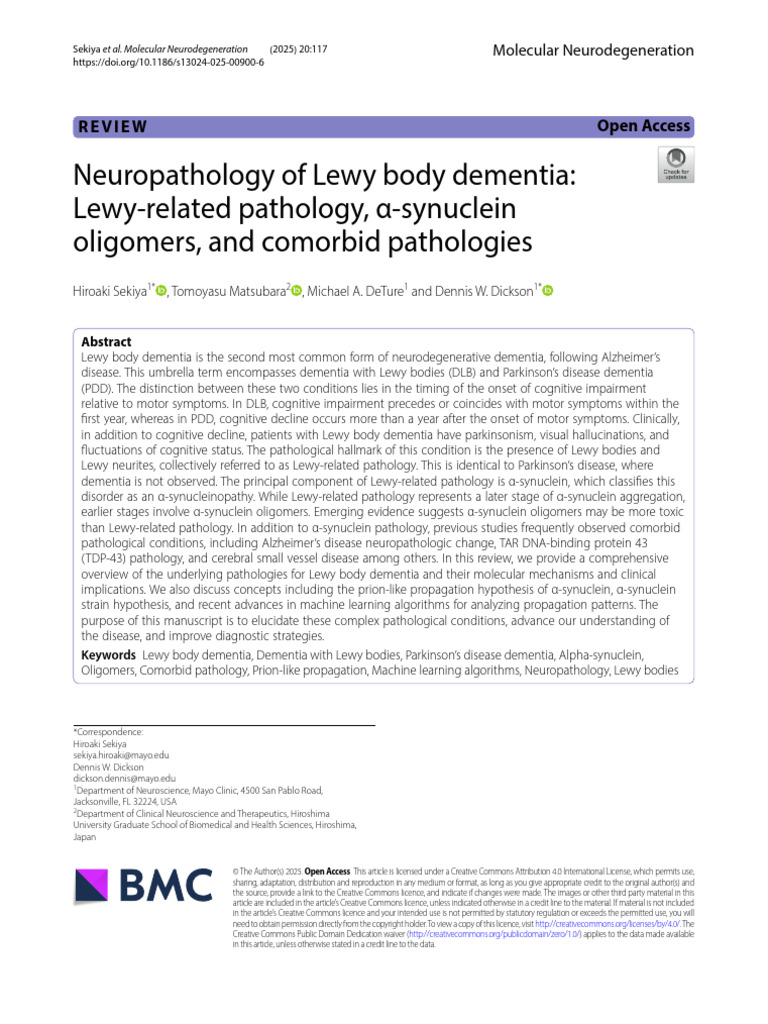 Neuropathology of Lewy Body Dementia | PDF | Dementia | Hippocampus Anatomy
