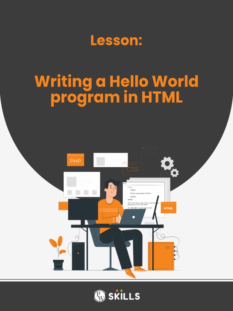 Hello World HTML Program Guide | PDF | Html | Html Element