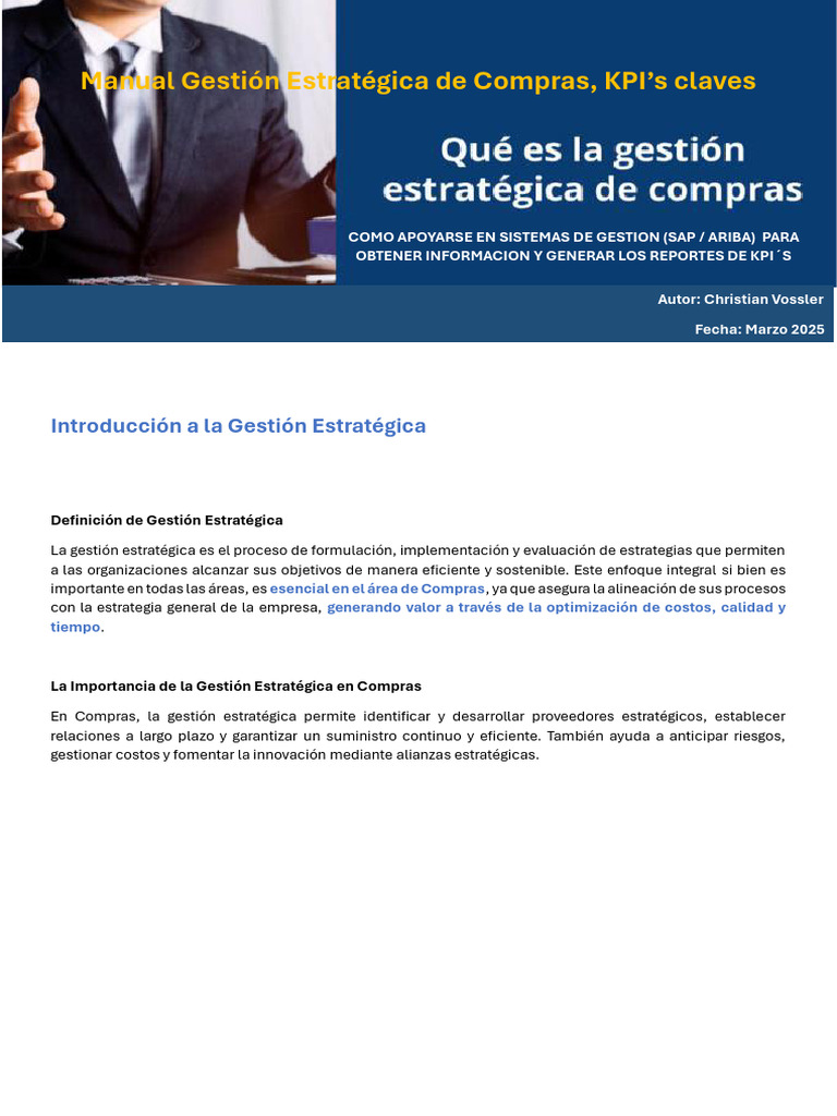 Estrategias y KPIs en Compras Efectivas | PDF | Indicador de ...
