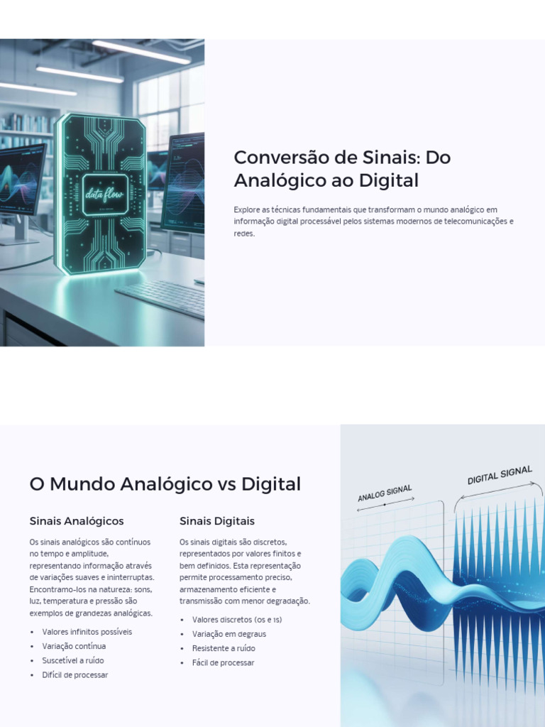 Conversão de Sinais: Analógico a Digital | PDF | Conversor de analógico ...