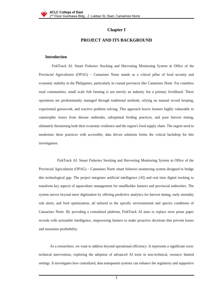 FishTrack AI: Smart Fisheries Monitoring System | PDF | World Wide Web ...