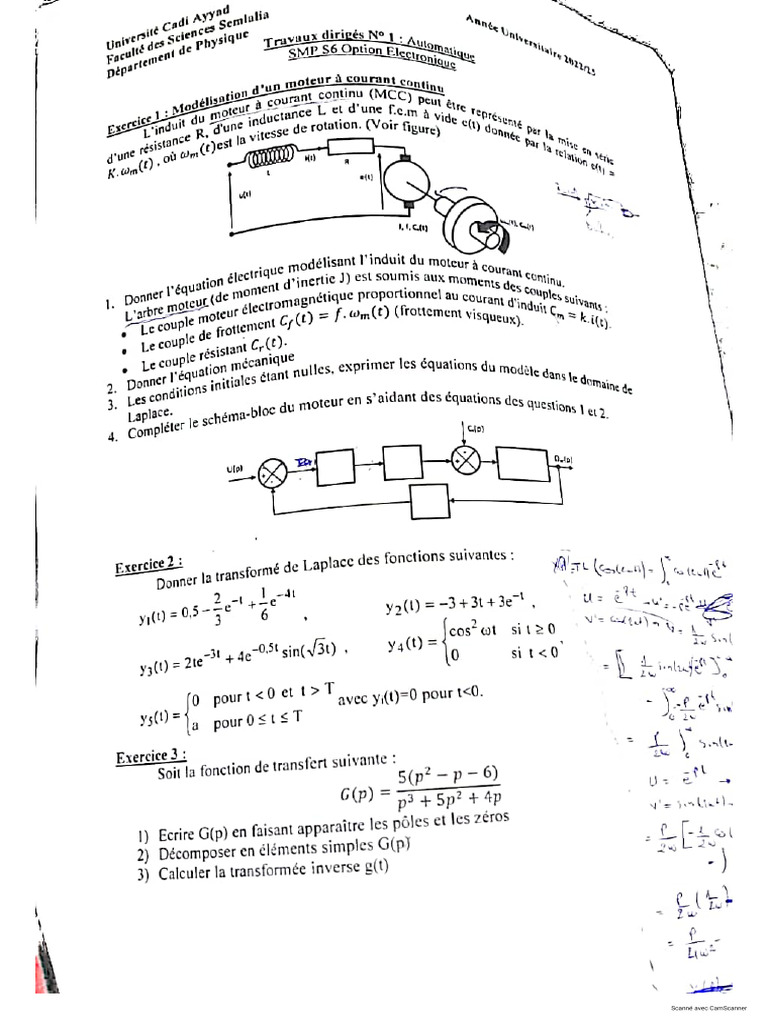 TD1 Automatique 22-23 | PDF