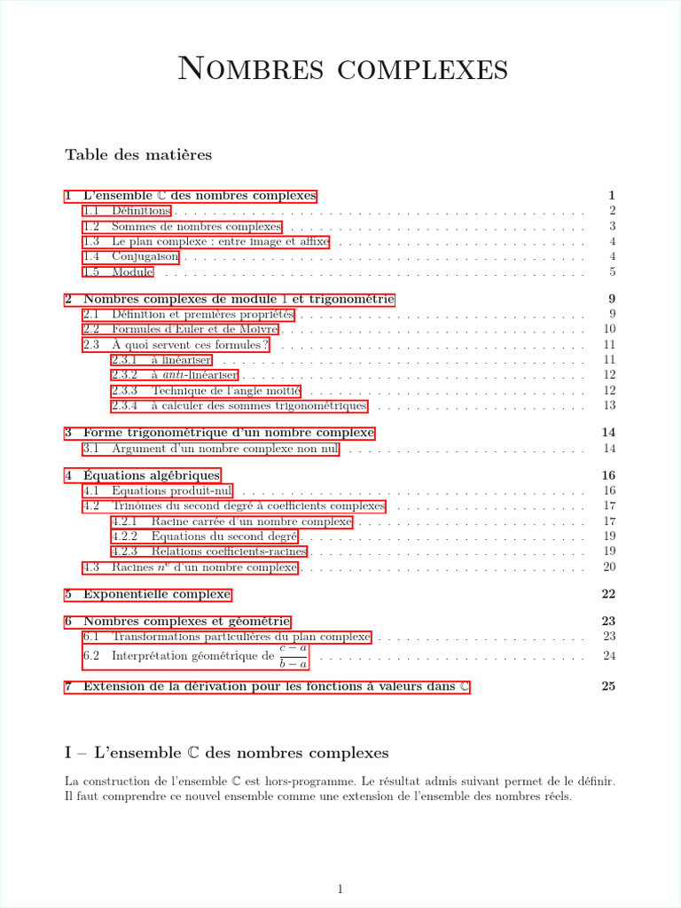 Introduction aux Nombres Complexes | PDF | Nombre complexe | Ensemble ...