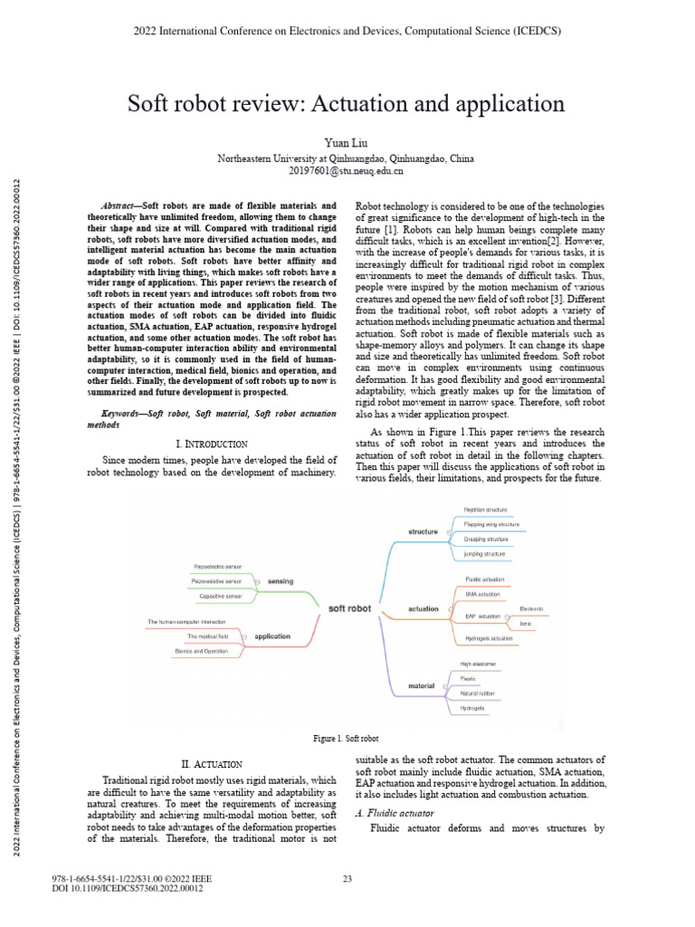 Soft Robot Actuation and Applications Review | PDF | Actuator | Shape ...