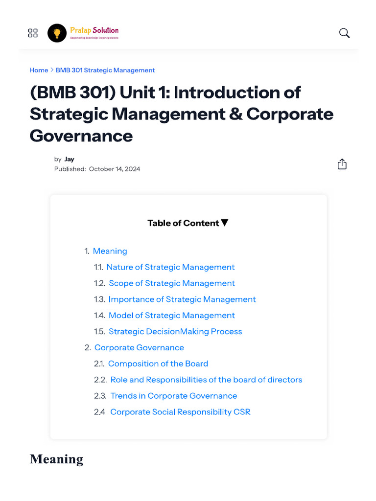 BMB - 301 Unit 01 | PDF