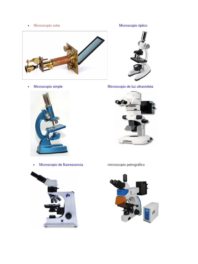 Tipos de Microscopios | PDF