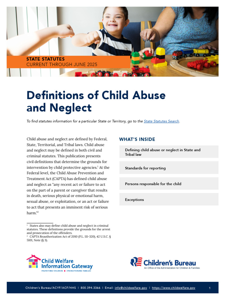 Definitions of Child Abuse Neglect 2025 Rem | PDF | Child Abuse | Child ...