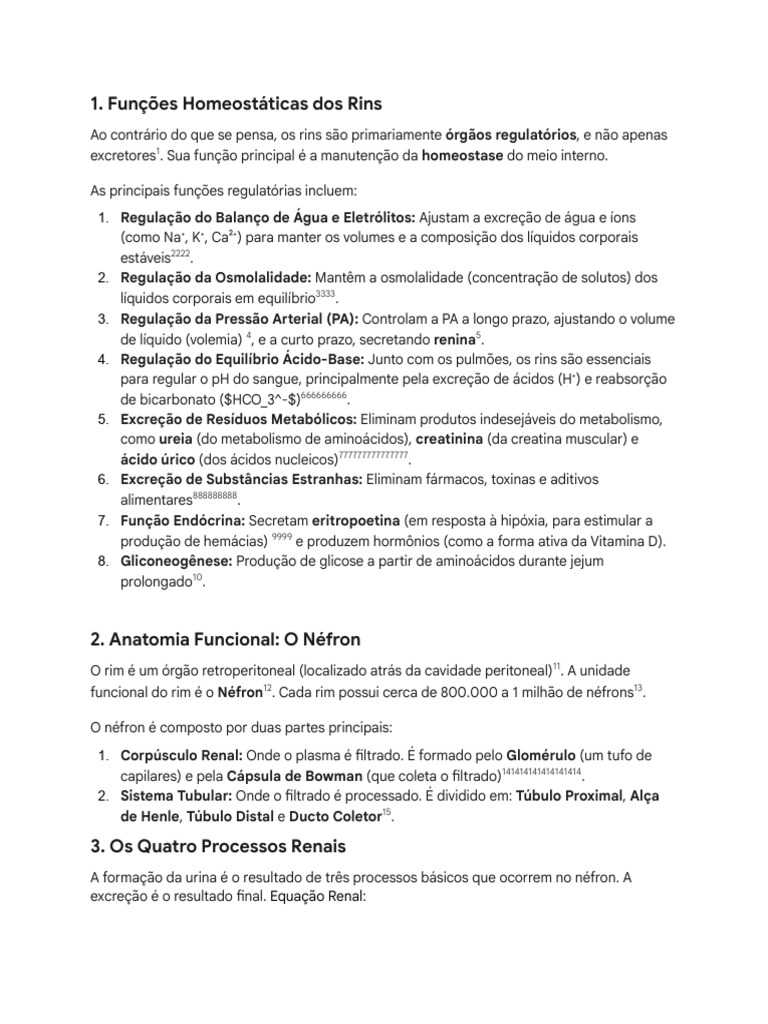 Funções e Anatomia dos Rins | PDF | Rim