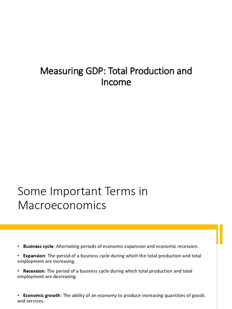 Understanding GDP: Production and Income | PDF | Gross Domestic Product ...
