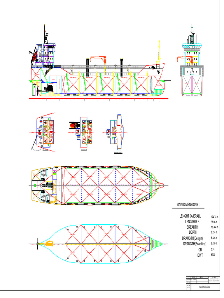 Ship Design and Tank Layout Details | PDF | Shipping | Naval Architecture