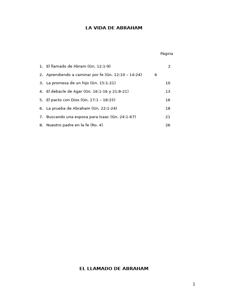 La Vida de Abraham: Fe y Promesas | PDF | Abrahán | Ismael