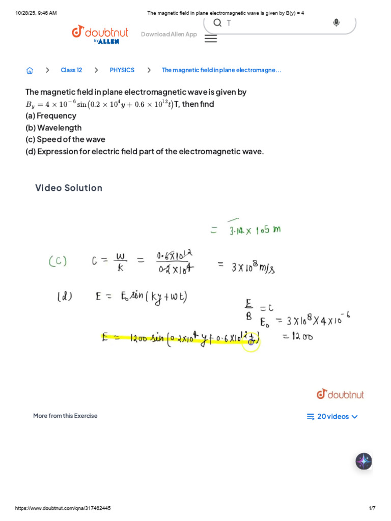 Electromagnetic Wave Properties Explained | PDF | Waves | Frequency