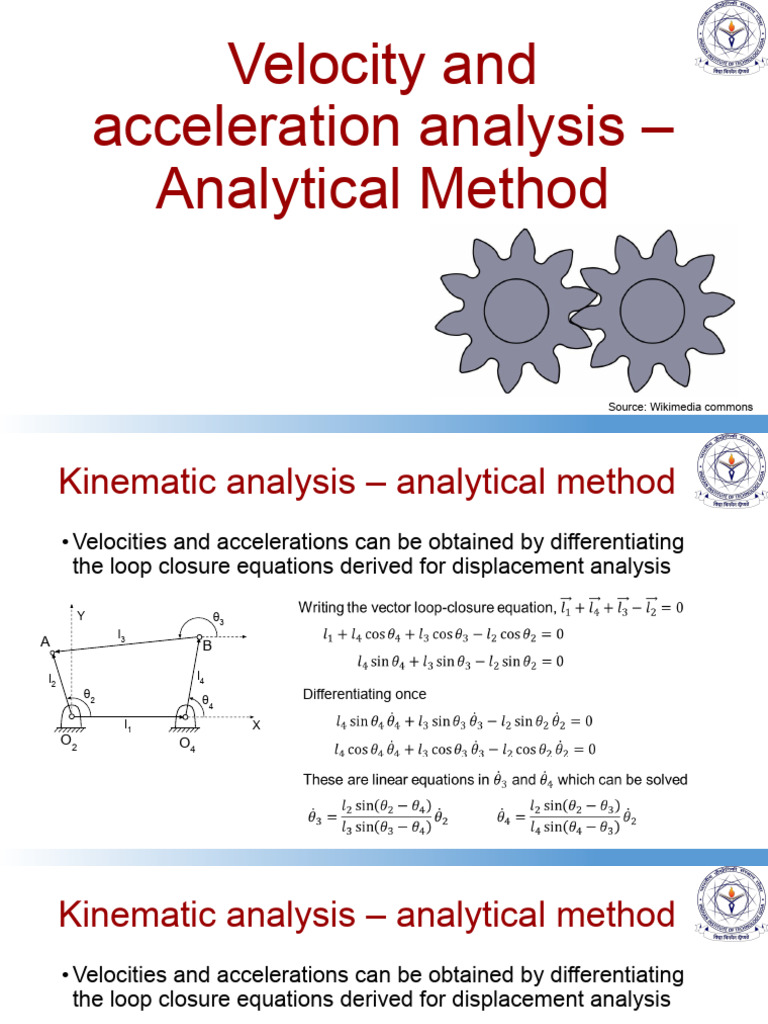 VelocityAccelerationAnalysis AnalyticalMethod | PDF