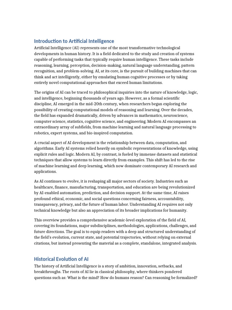 Overview of Artificial Intelligence Concepts | PDF | Artificial ...