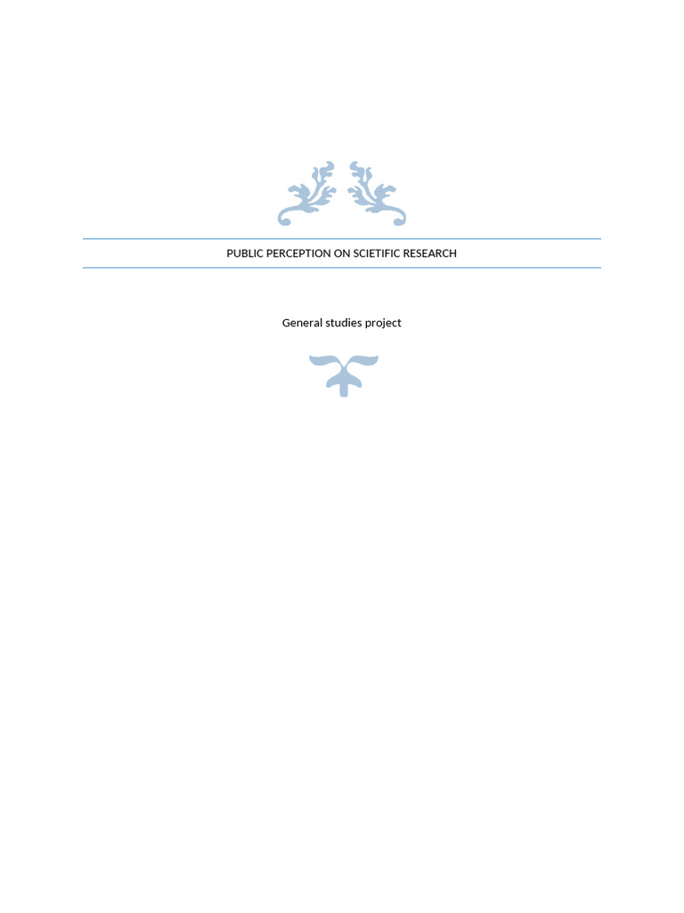 Public Perception On Scietific Research | PDF | Science | Public Opinion