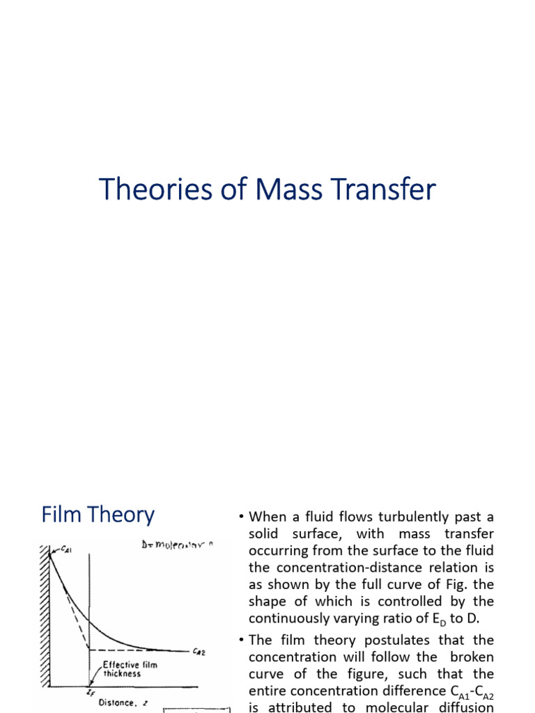 2.3 Theories of Mass Transfer | PDF | Gases | Turbulence