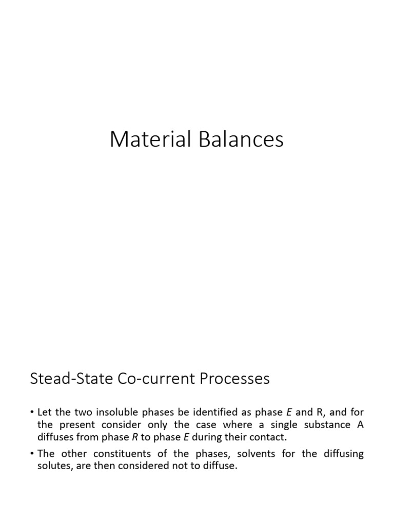 2.5 Cocurrent-Countercurrent Operation and Stage Calculations | PDF ...