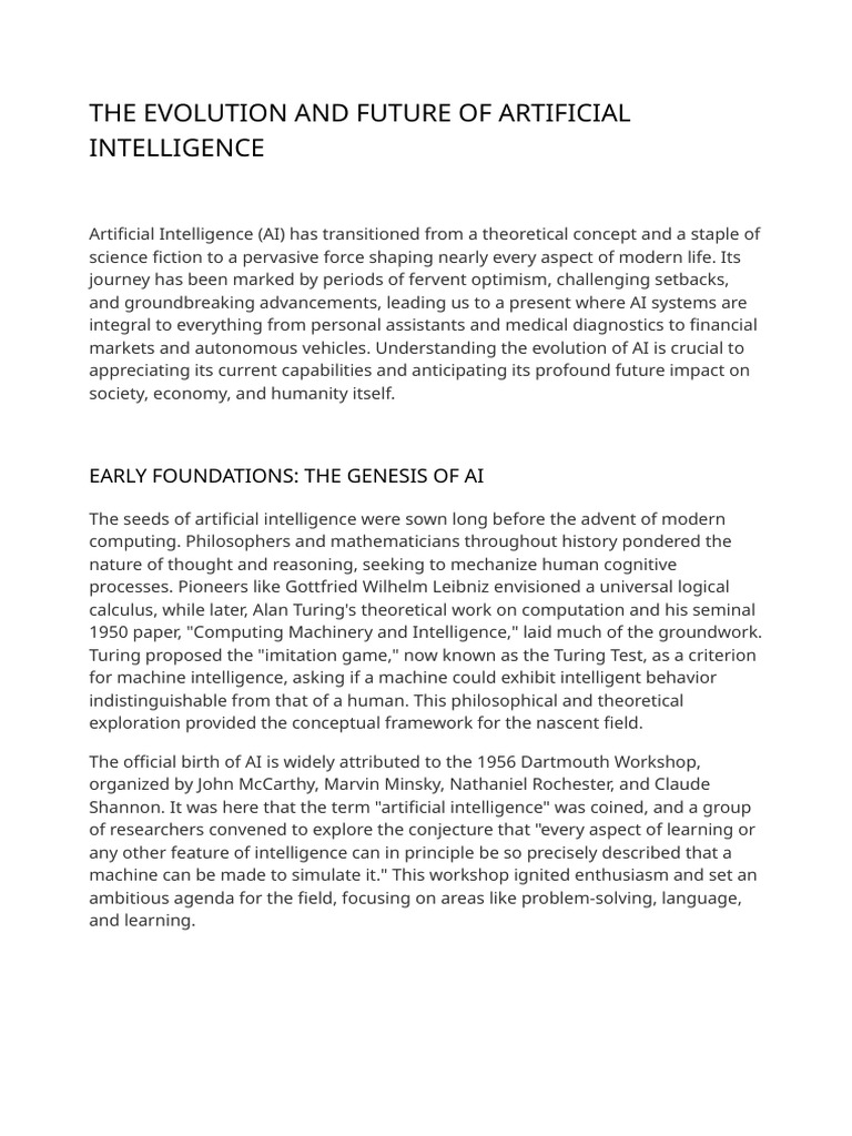The Impact of Artificial Intelligence | PDF | Artificial Intelligence ...