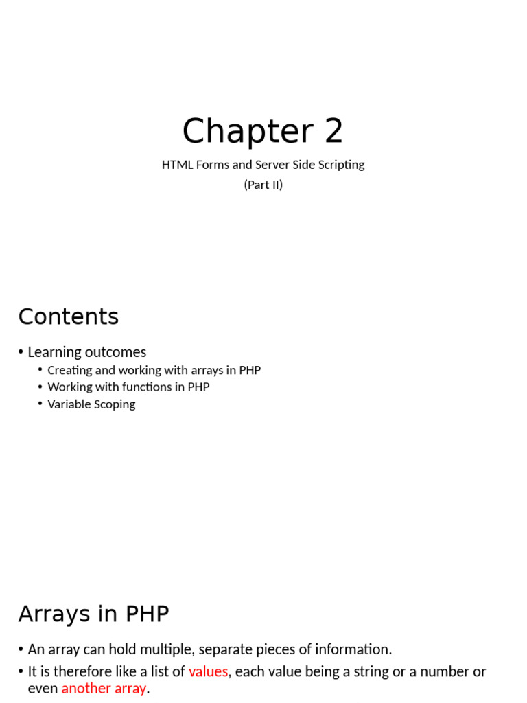 Chapter 2 - Qalamuu | PDF | Variable (Computer Science) | Php