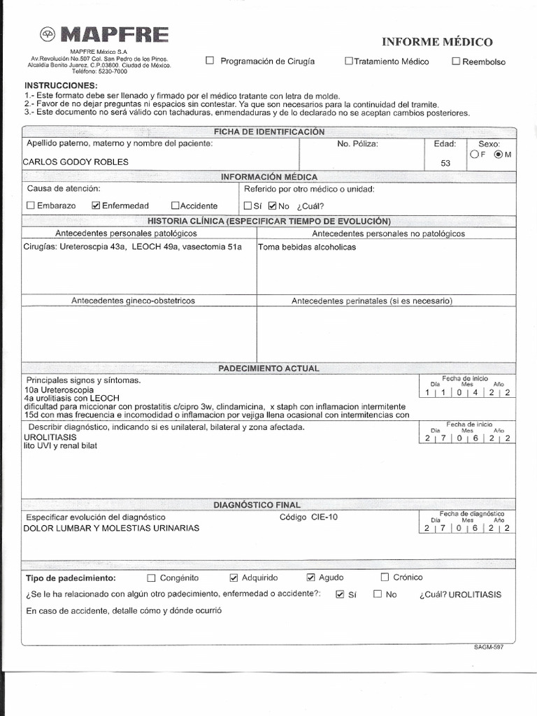 Informe Médico | PDF