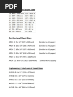 Architectural and Engineering Drawing Sizes | PDF | Design