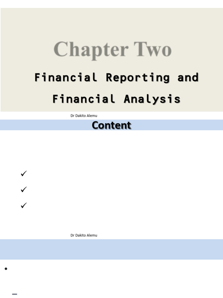 Chapter Two Financial Reporting and Financial Analysis | PDF ...