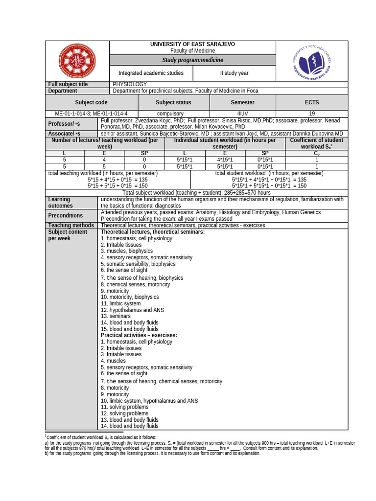 2. Physiology | PDF | Senses | Doctor Of Medicine