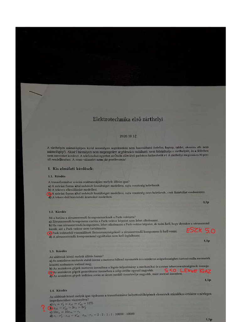 ZH Vizsga Egyben | PDF