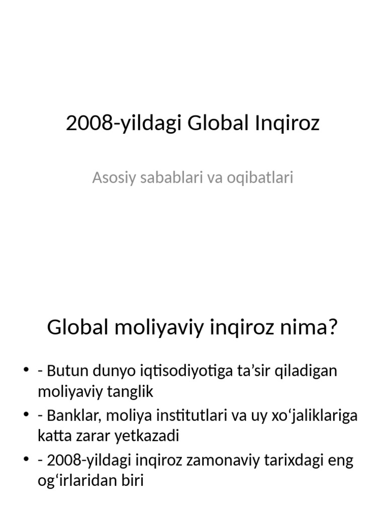 2008 Global Inqiroz Dars | PDF