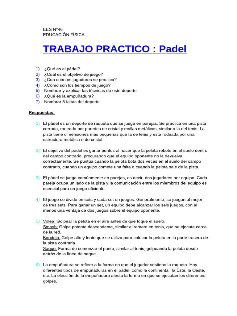 Guía Completa sobre el Pádel | PDF | Deportes atléticos | Deportes