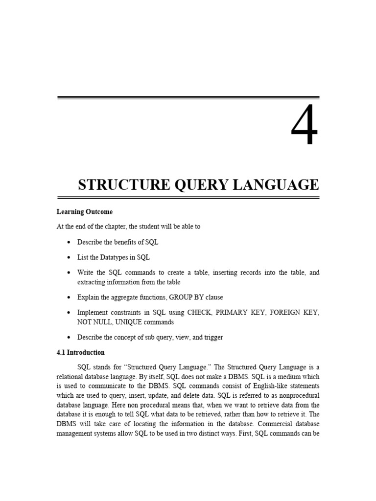 SQL Basics: Commands and Data Types | PDF | Sql | Relational Database