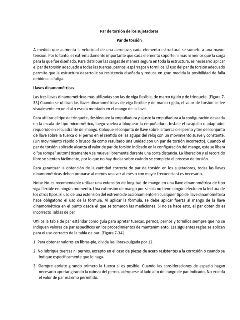 Par de Torsión de Los Sujetadores | PDF | Tornillo | Ingeniería mecánica