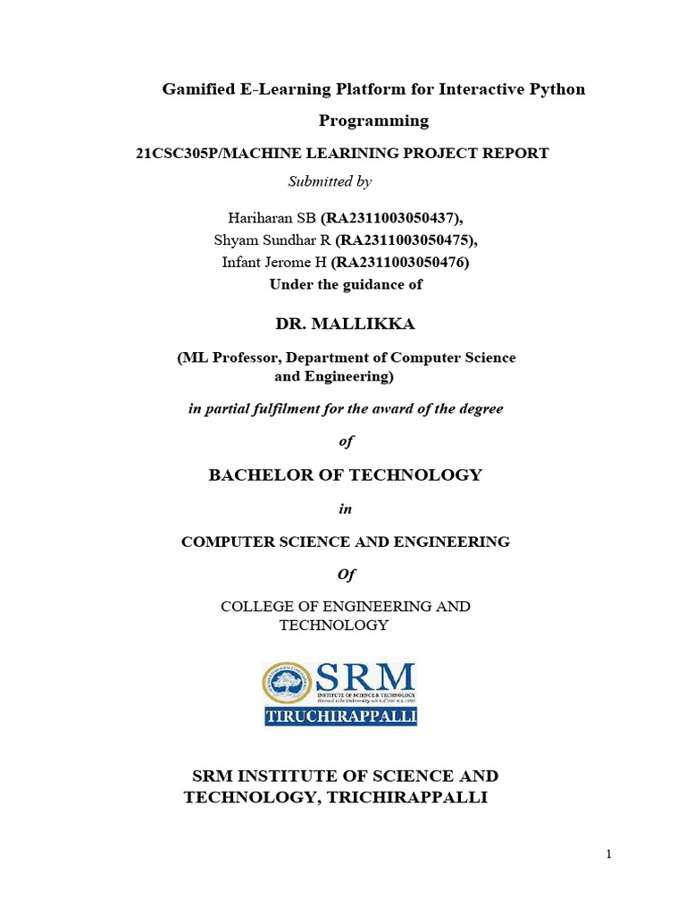 Gamified Python E-Learning Platform | PDF | Educational Technology ...