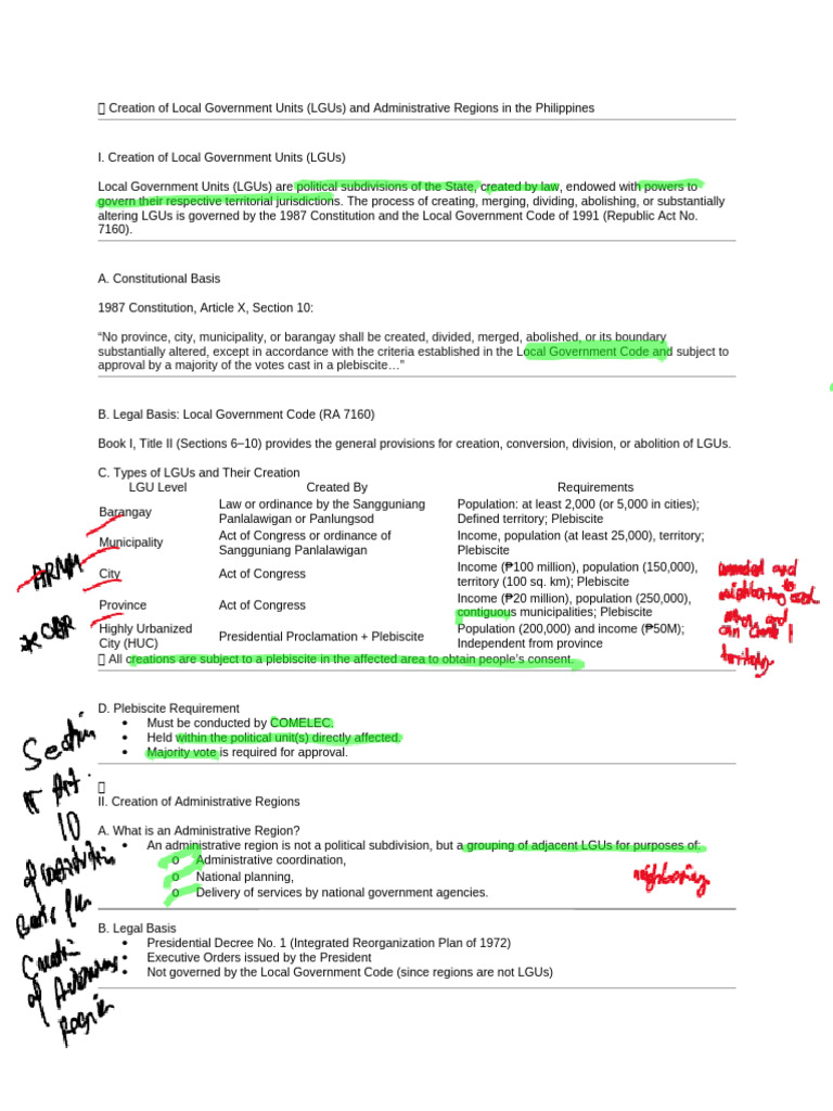 Notes in Local Government Law | PDF | Justice | Crime & Violence
