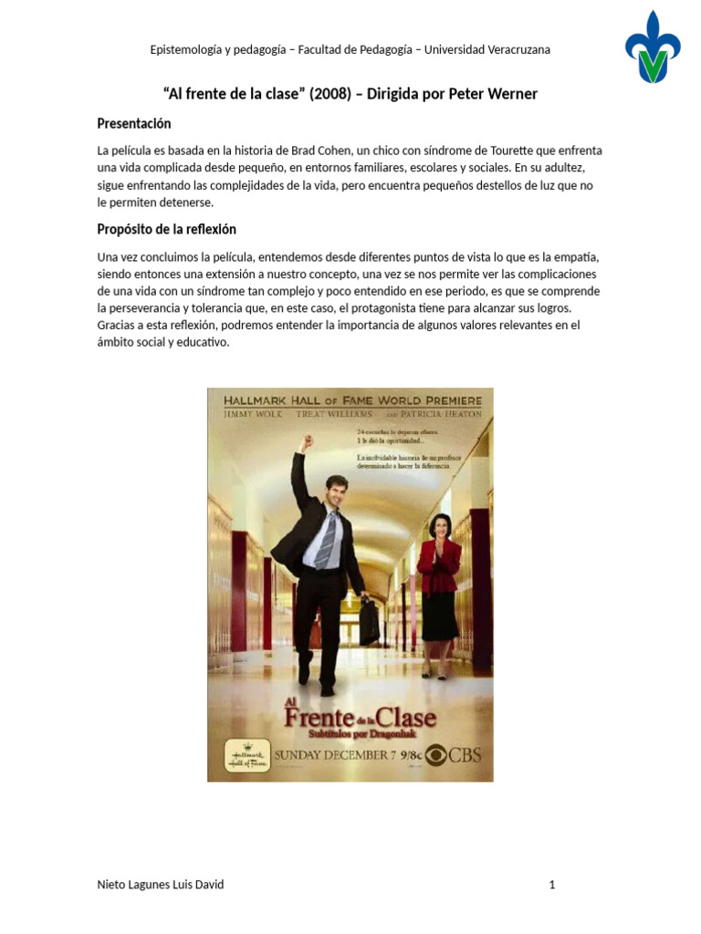Al Frente de La Clase, Reflexion PDF Realismo filosófico Verdad