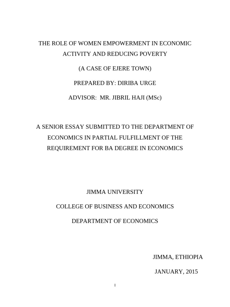 Women Empowerment and Poverty Reduction | PDF | Poverty | Poverty ...