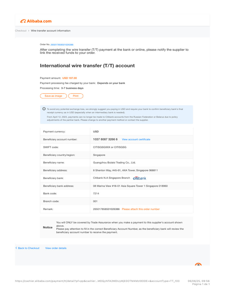 International Wire Transfer Instructions | PDF | Wire Transfer | Banks
