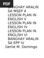 Download Banghay Aralin Sa Msep 4 by Ghie Domingo SN94433176 doc pdf