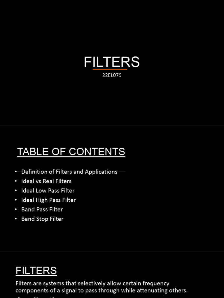 22EL042 | PDF | Filter (Signal Processing) | Low Pass Filter