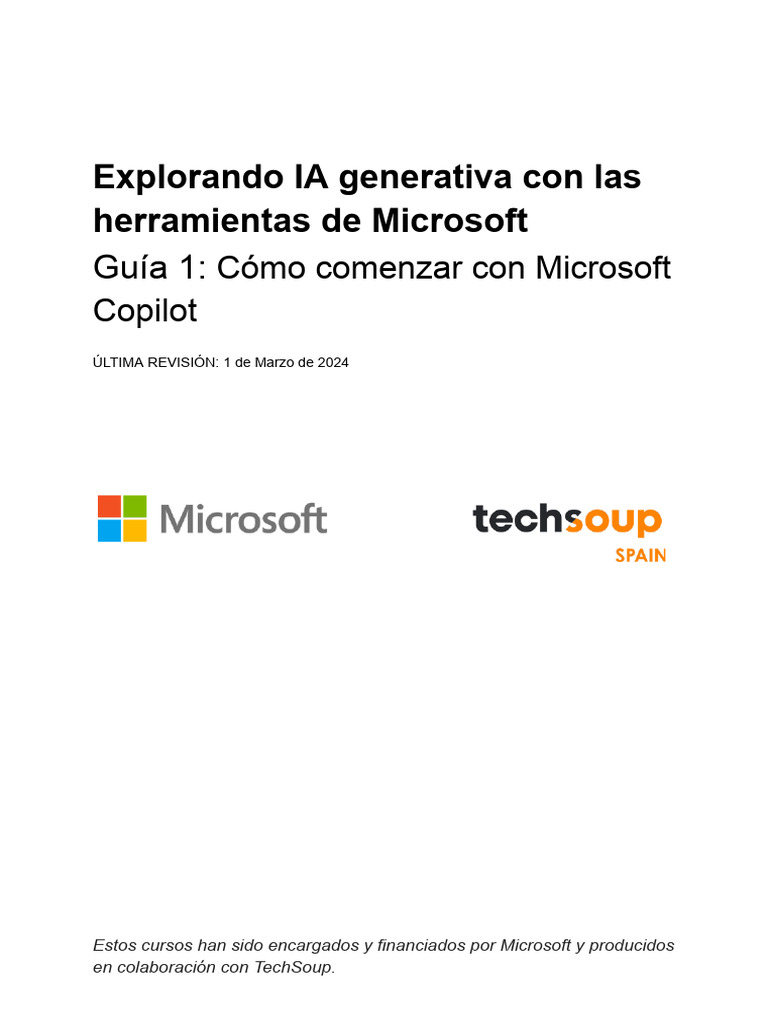 Guía para usar Microsoft Copilot en ONGs | PDF | Inteligencia ...