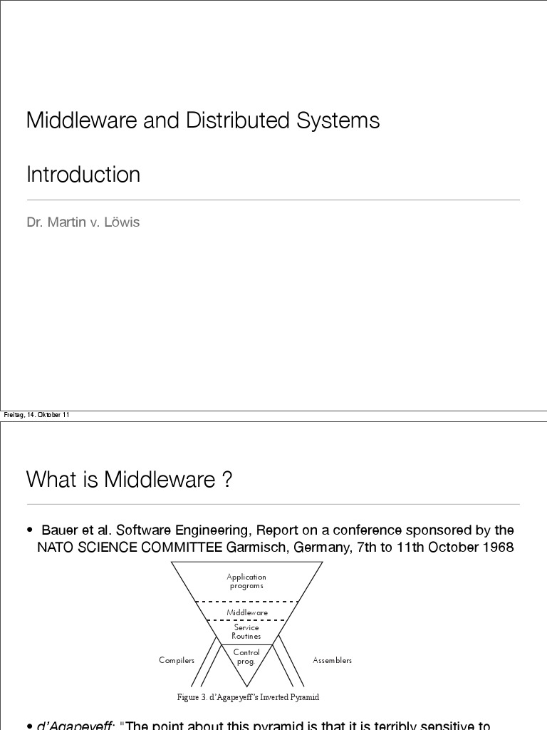 Middleware and Distributed Systems: Dr. Martin v. Löwis | PDF ...