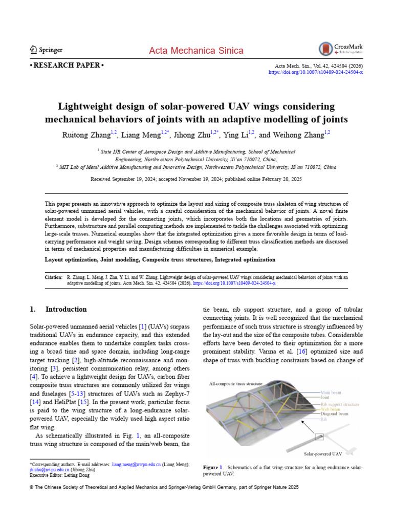 Lightweight Solar UAV Wing Design | PDF | Truss | Coordinate System