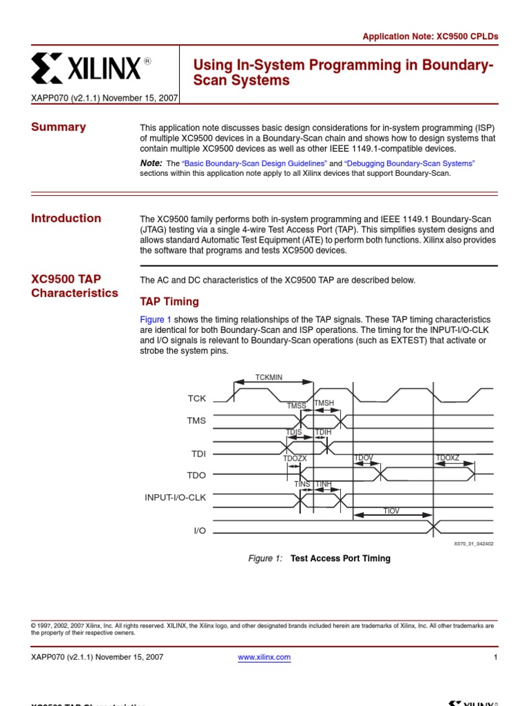 Using In-System Programming in Boundary-Scan Systems: TAP Timing | PDF ...