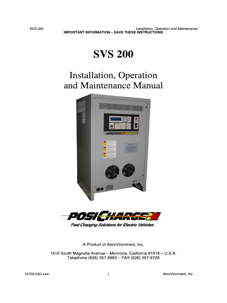 Manual Posicharge Instalacion y Mantenimiento | PDF