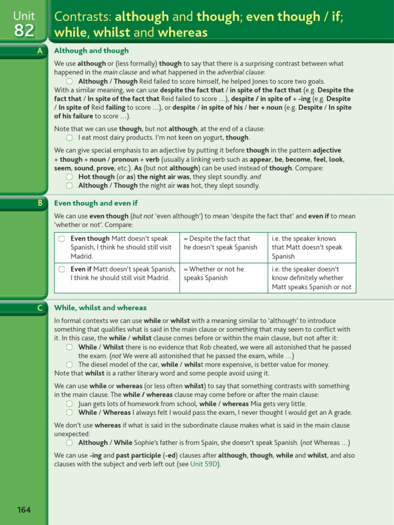 Contrastive Clauses in English Grammar | PDF | Verb | Subject (Grammar)