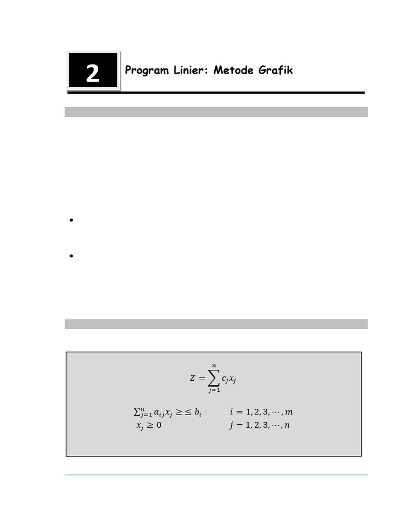 Model Program Linier untuk Optimalisasi Sumber Daya | PDF