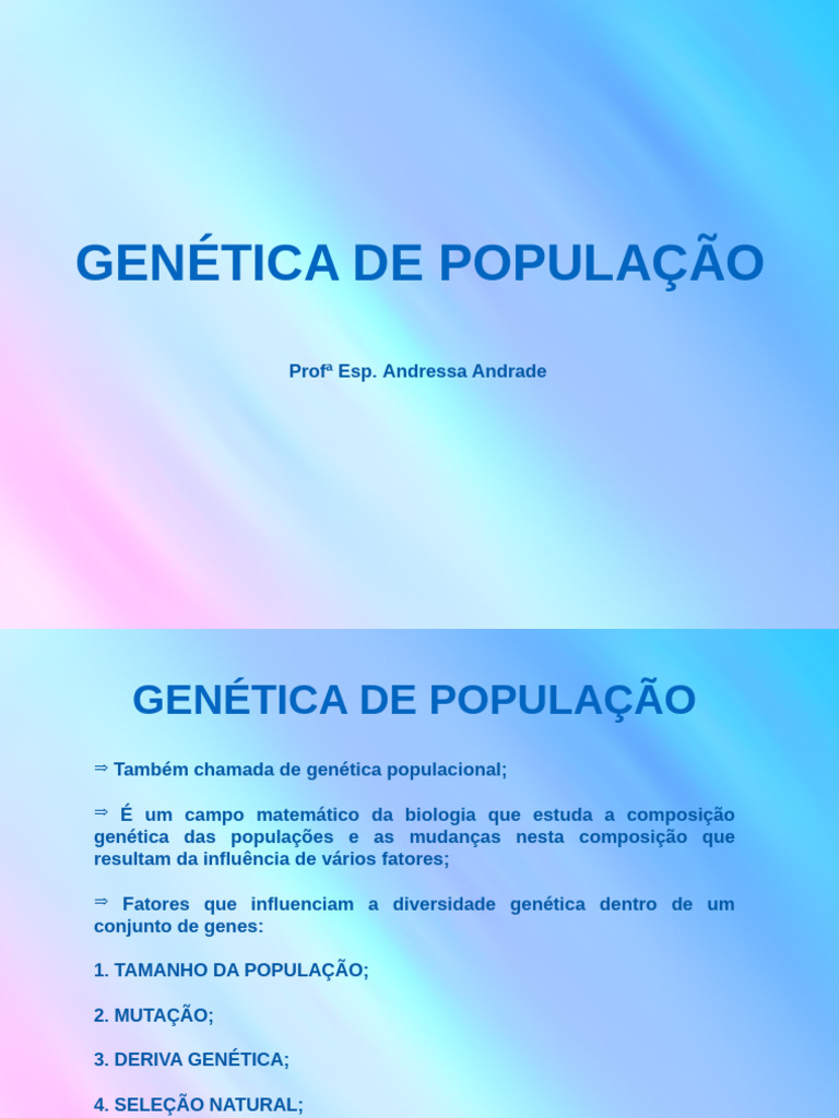 Fundamentos da Genética de População | PDF | Evolução | Genética
