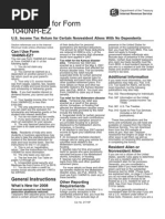Download 2008-form-1040nr-ez-instructions by Non Resident Tax Expert SN9443573 doc pdf