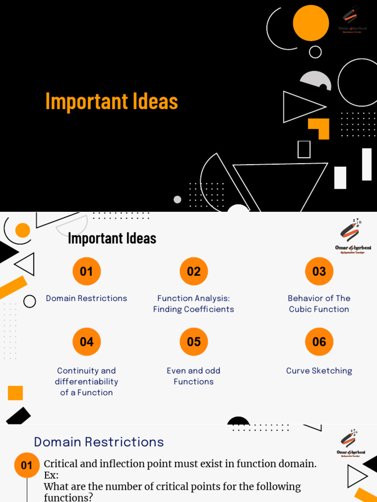 Session 4 Important Ideas | PDF | Function (Mathematics) | Continuous ...